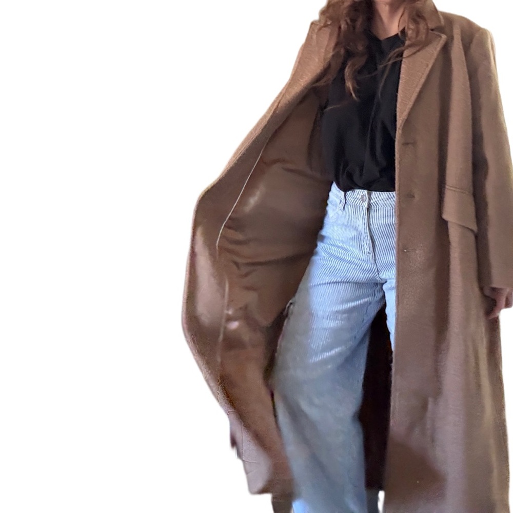 New bcbg maxazaria long brown tan overcoat plus size XL